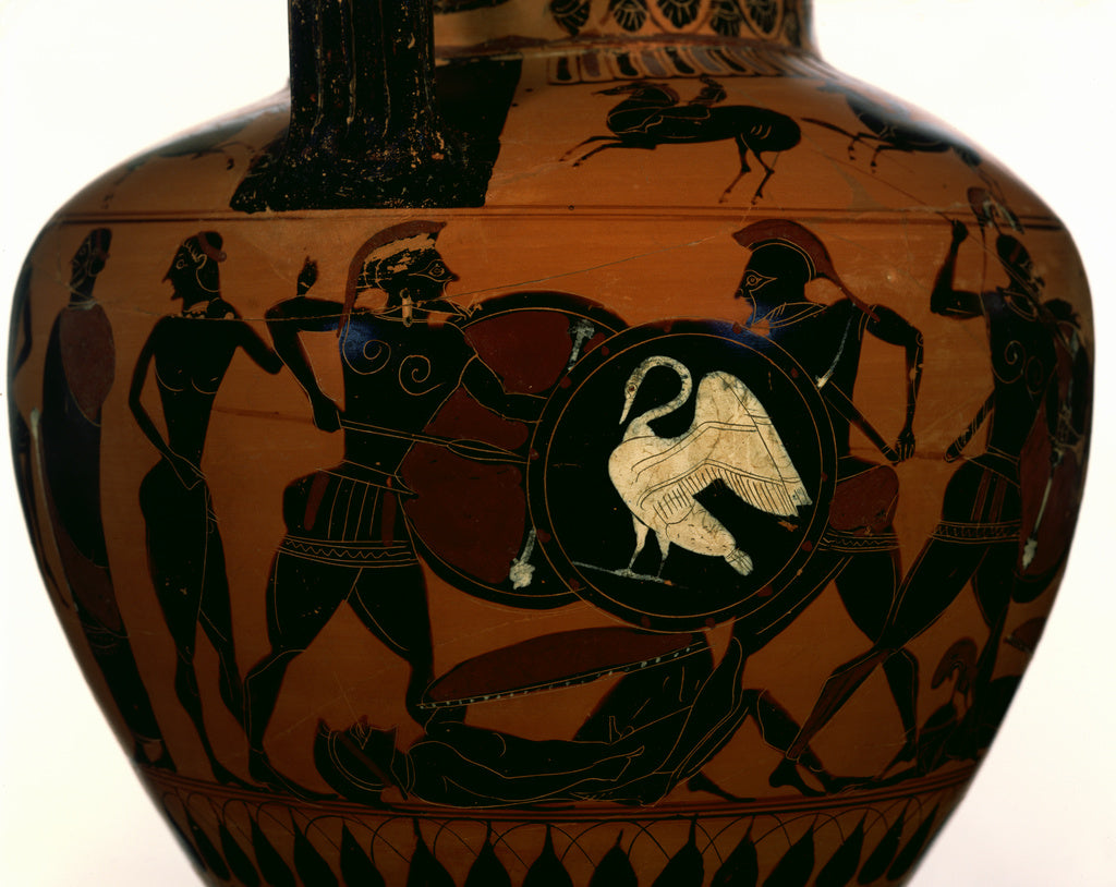 Group E Attributed to:Attic Black-Figure Neck Amphora, Poster Print Wall Art