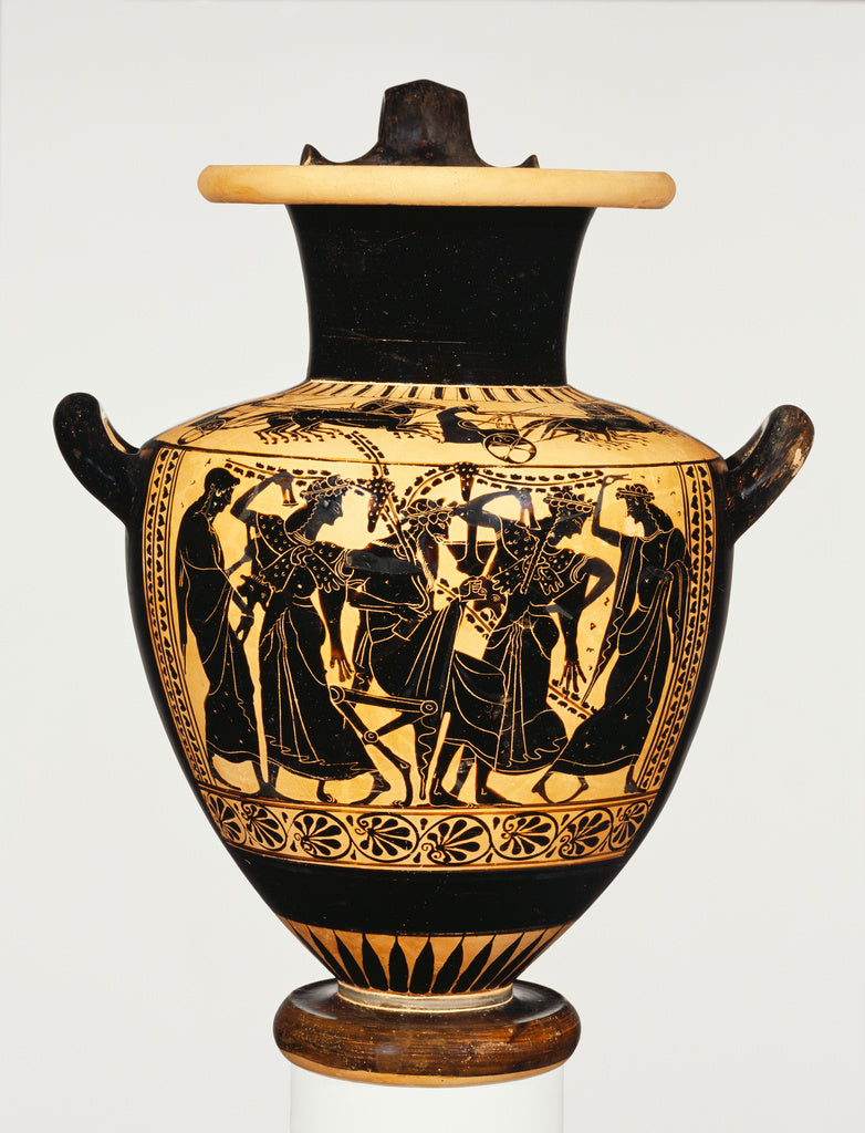 Leagros GroupAttributed to:Attic Black-Figure Hydria, Poster Print Wall Art