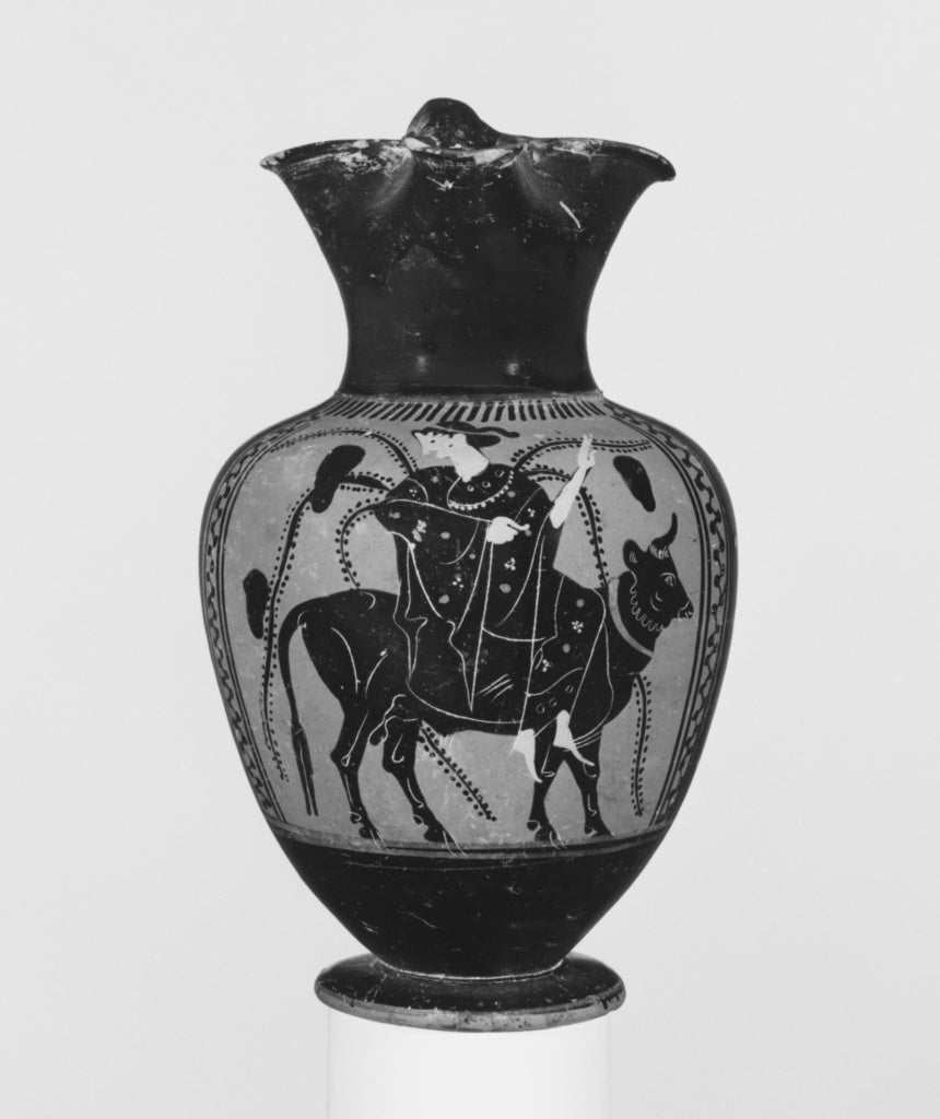 Painter of Oxford 225:Attic Black-Figure Oinochoe (Shape 1), Poster Print Wall Art