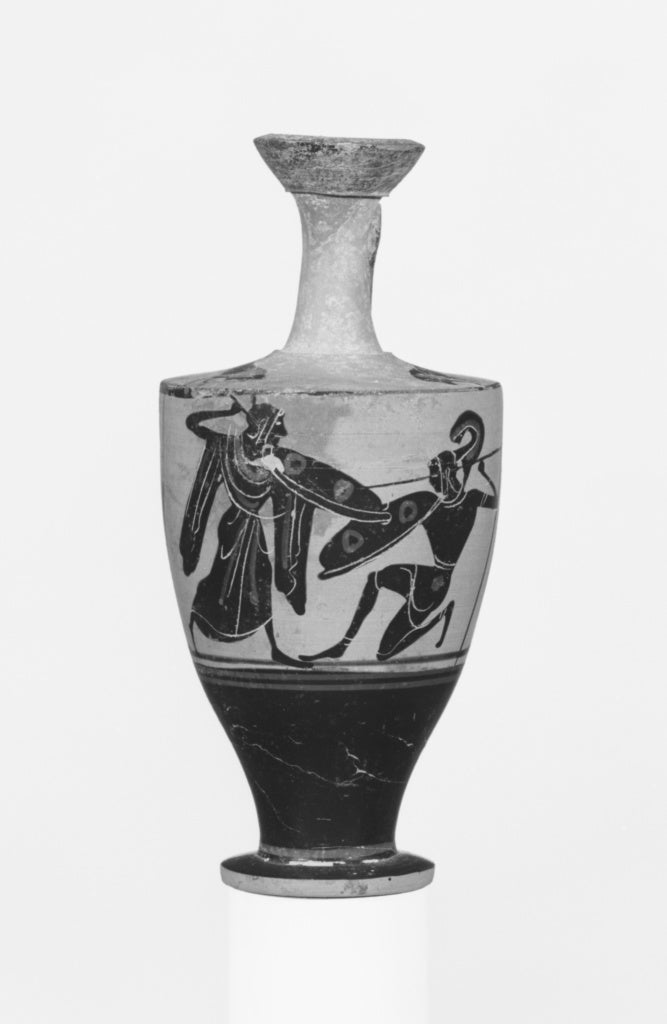 Little Lion Class, Krotala Group:Attic Black-Figure Lekythos, Poster Print Wall Art