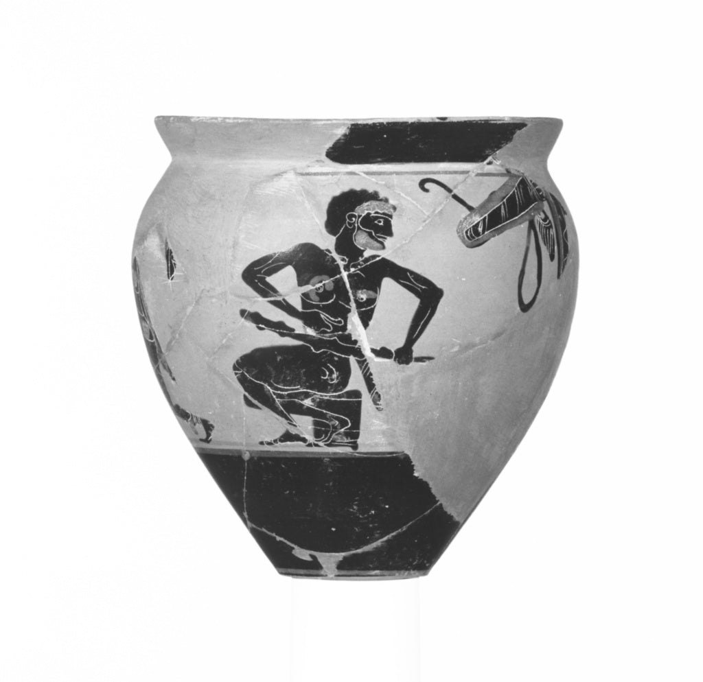 Unknown:Attic Black-Figure Mastoid, Poster Print Wall Art