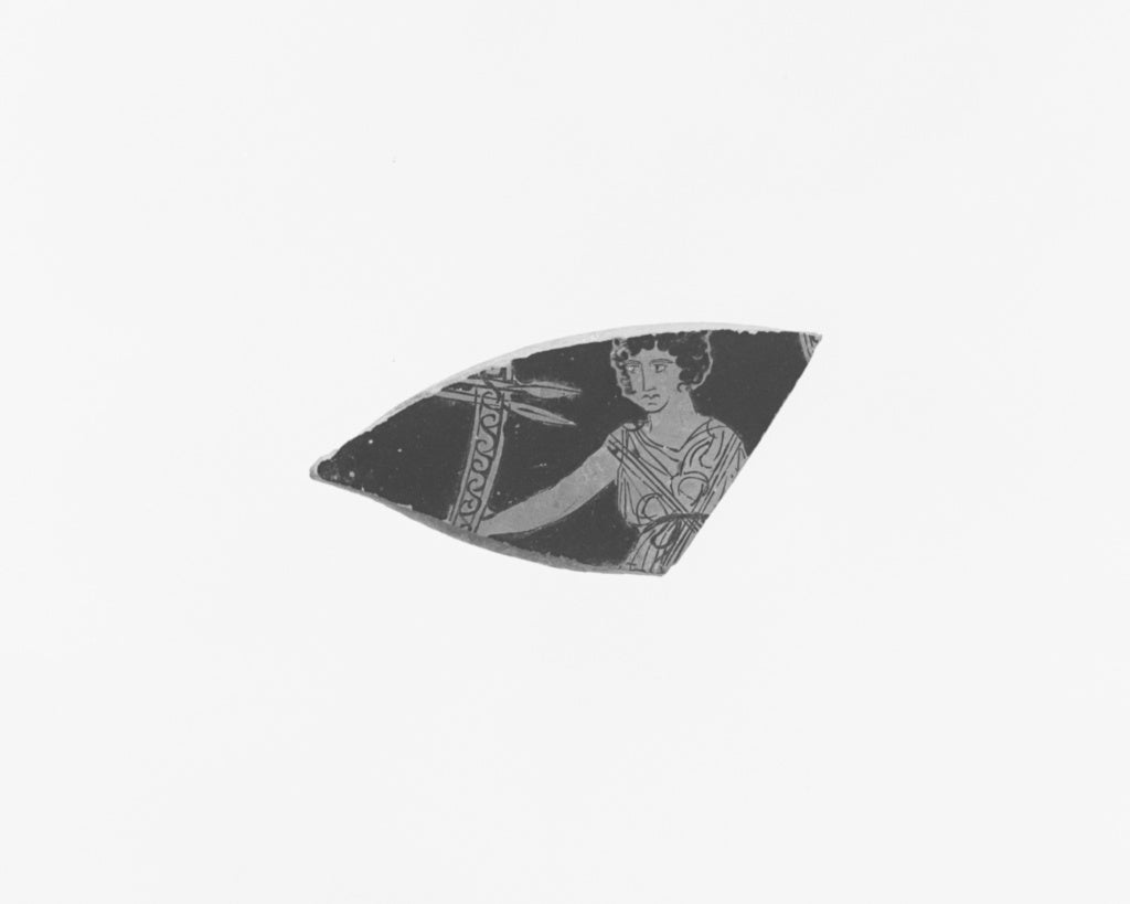 Unknown:Attic Red-Figure Lekanis Lid Fragment, Poster Print Wall Art