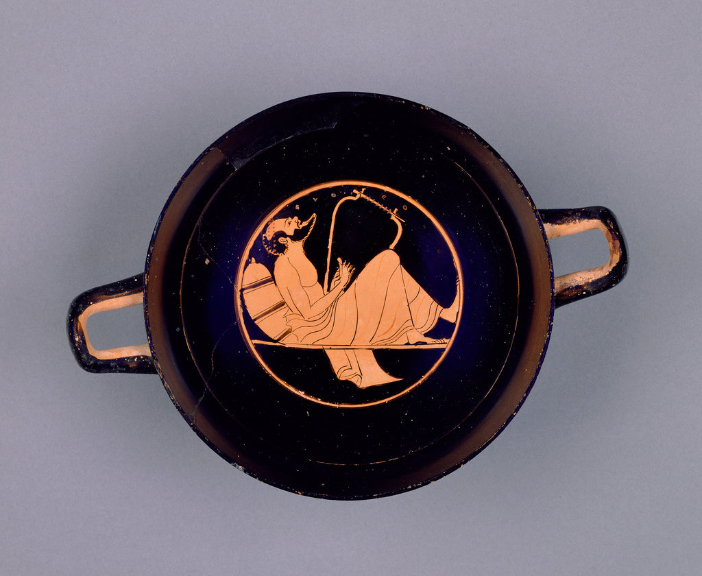 Epiktetos , active about 520 - 490 B.C.):Attic Red-Figure Cu, Poster Print Wall Art