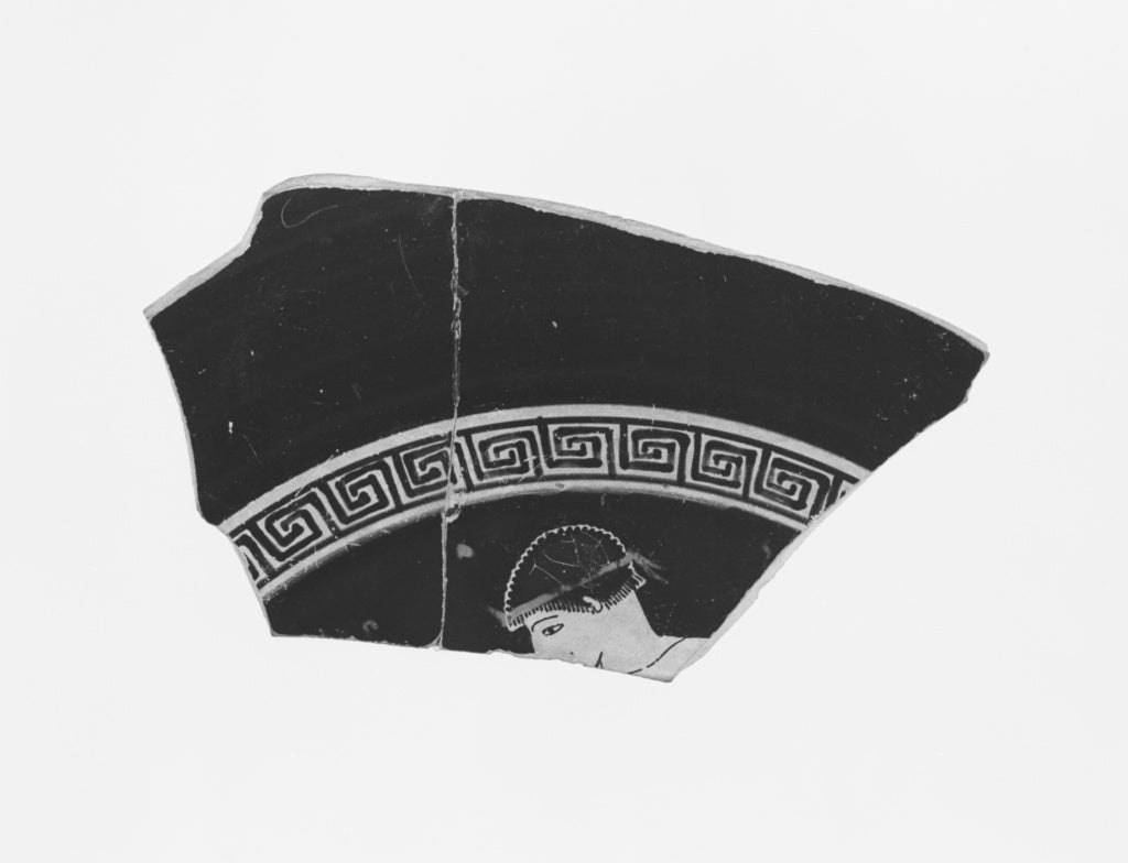 Onesimos , active 500 - 480 B.C.):Attic Red-Figure Cup Fragm, Poster Print Wall Art