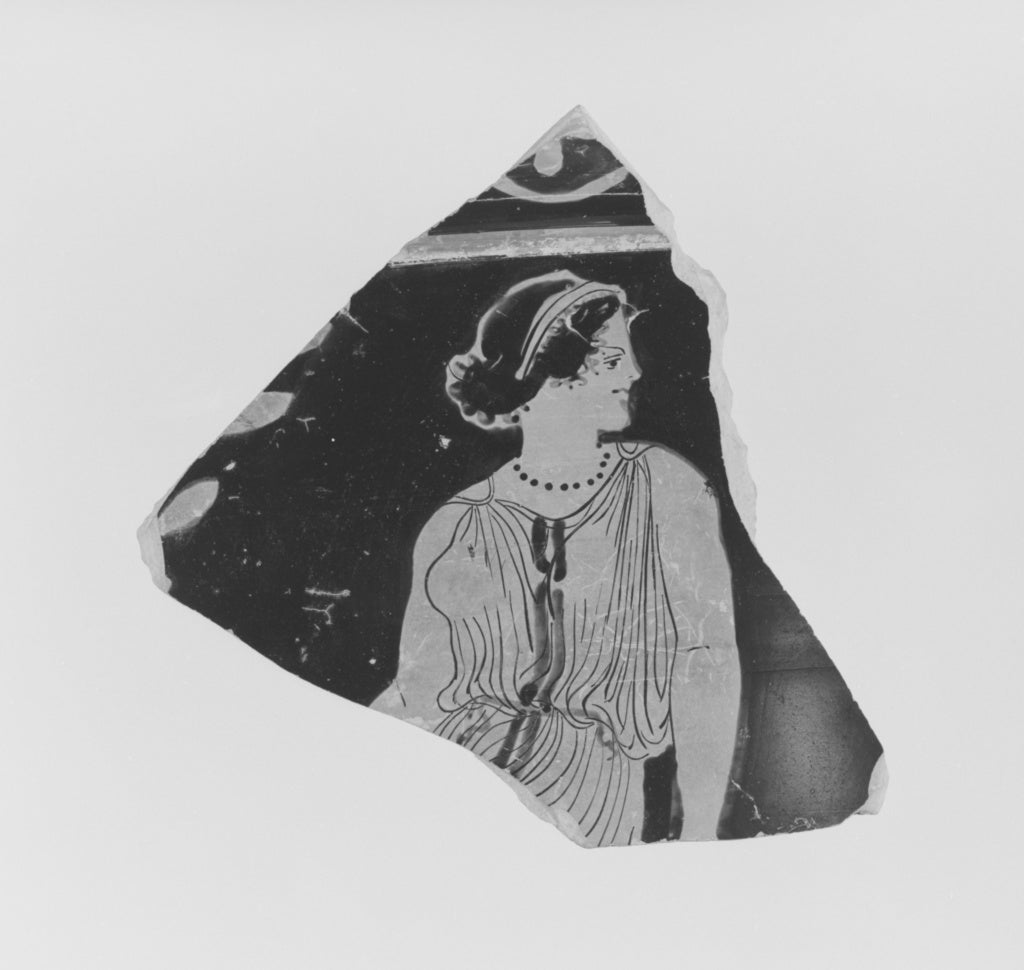 Creusa Painter:Lucanian Red-Figure Calyx Krater Fragment, Poster Print Wall Art