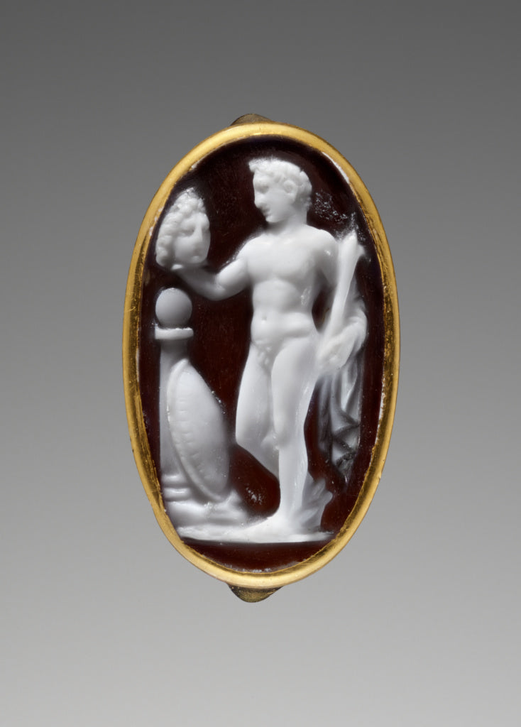 Unknown:Cameo Gem with Perseus holding the Head of Medusa se, Poster Print Wall Art