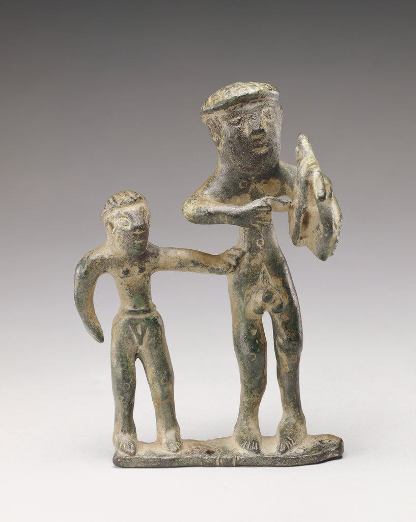 Unknown:Statuette of a Lyre Player with a Companion,16x12"(A3)Poster