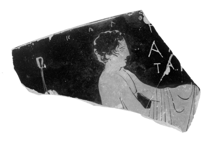 Unknown:Attic Red-Figure Skyphos Fragment (comprised of 2 Jo,16x12