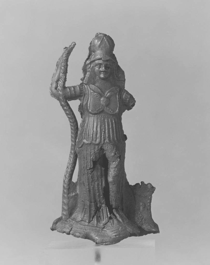 Unknown:Statuette of Athena Wearing a Helmet, Poster Print Wall Art