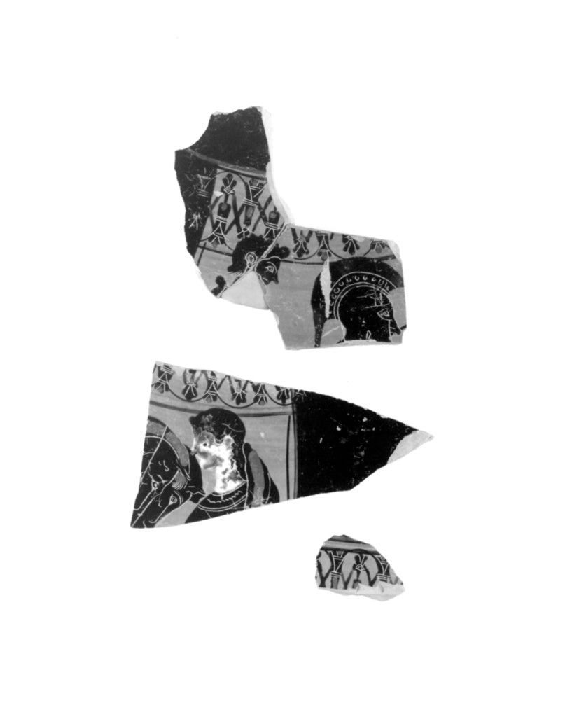 Unknown:Attic Black-Figure Belly Amphora Fragments (3), Poster Print Wall Art