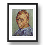 Vincent van Gogh - Self-Portrait Without Beard, vintage artwork in A3 (17x13") Black Frame