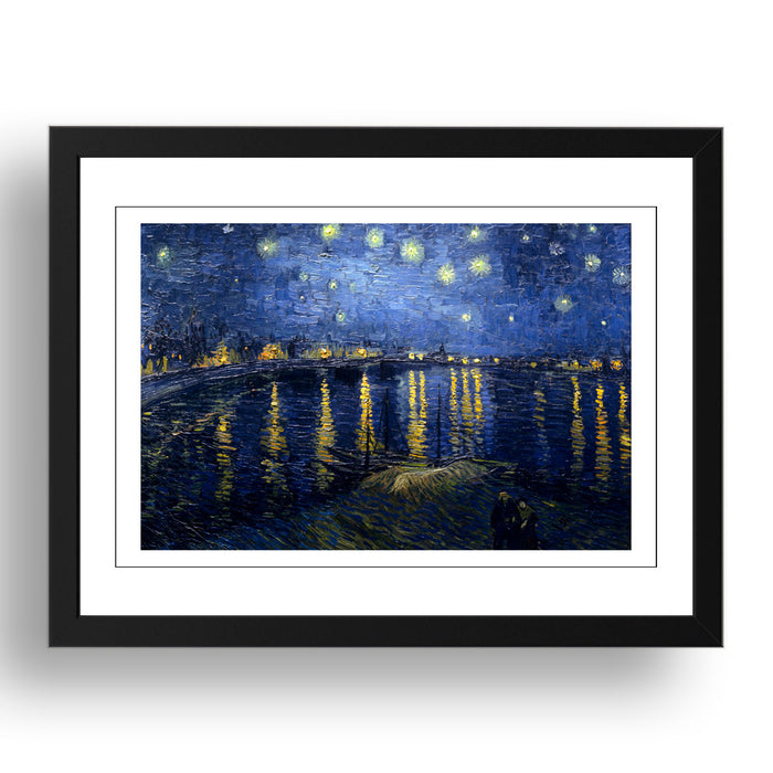 Vincent van Gogh - Starry Night Over The Rhone [1888], vintage artwork in A3 (17x13