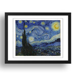 Vincent van Gogh - The Starry Night [1889], vintage artwork in A3 (17x13") Black Frame