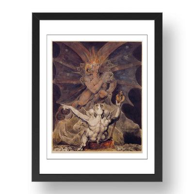 William Blake - The Great Red Dragon & Woman , vintage art, A3 (16x12") Poster Print