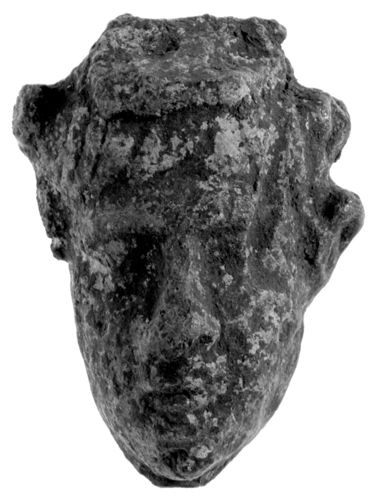 Unknown:Votive Statuette of a Male Head, Poster Print Wall Art