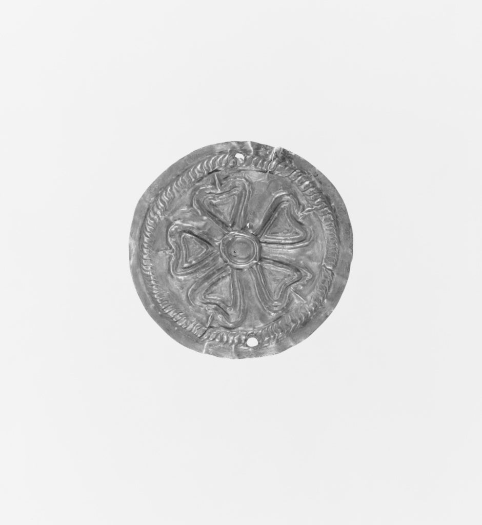 Unknown:Round Applique with Pentafoliate Rosette, Poster Print Wall Art