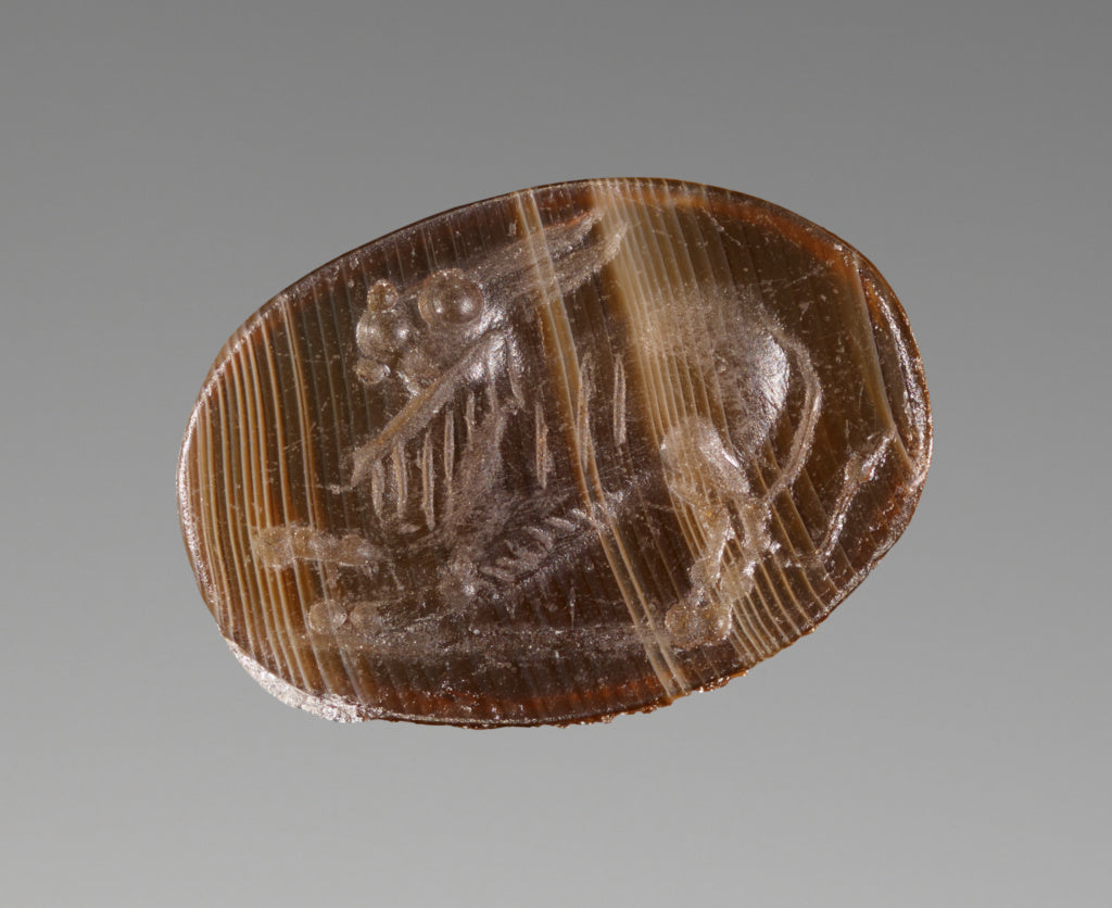 Unknown:Engraved Gem with a Lynx, Poster Print Wall Art