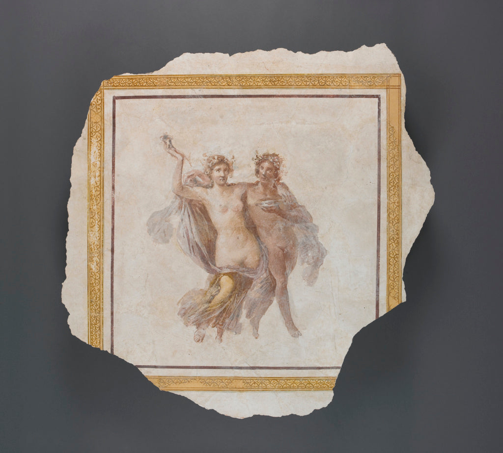 Unknown:Fresco Panel Depicting Dionysos and Ariadne, Poster Print Wall Art
