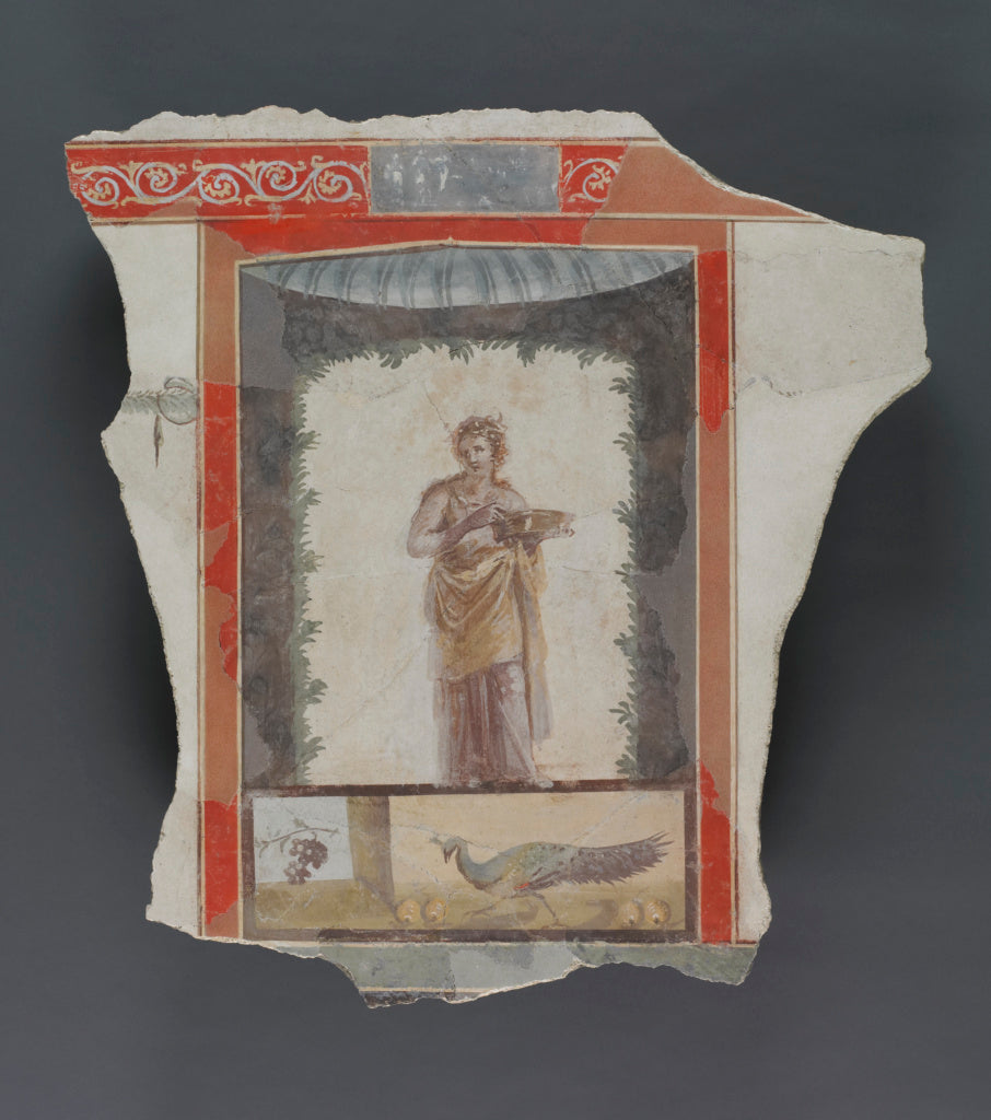 Unknown:Fresco Depicting a Woman (Maenad?) Holding a Dish; P, Poster Print Wall Art