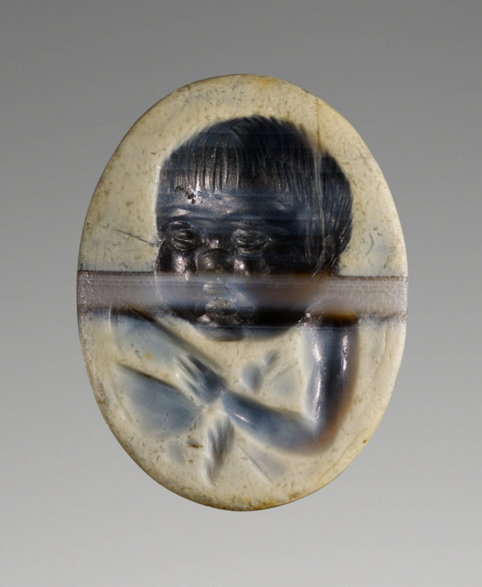 Unknown:Engraved Gem with Cupid holding a Butterfly,16x12