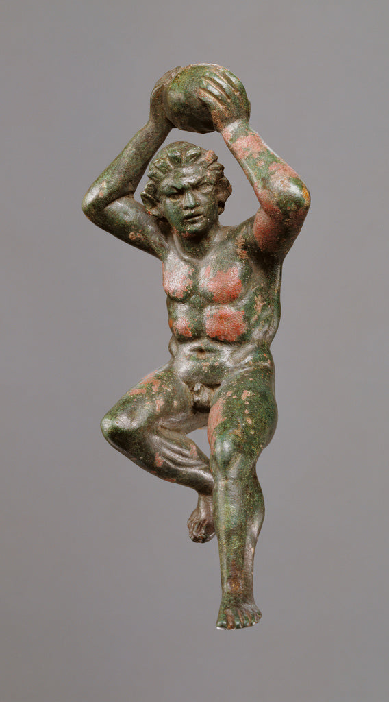 Unknown:Statuette of a Giant Hurling a Rock, Poster Print Wall Art