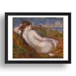 Auguste Renoir: Reclining Nude (1883), vintage artwork, A3 Size Reproduction Poster Print in 17x13" Black Frame