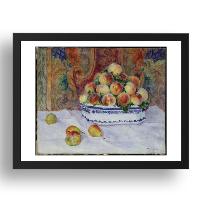 Auguste Renoir: Still Life with Peaches (1881), vintage artwork, A3 Size Reproduction Poster Print in 17x13