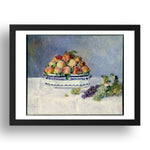 Auguste Renoir: Still Life with Peaches and Grapes (1881), vintage artwork, A3 Size Reproduction Poster Print in 17x13" Black Frame
