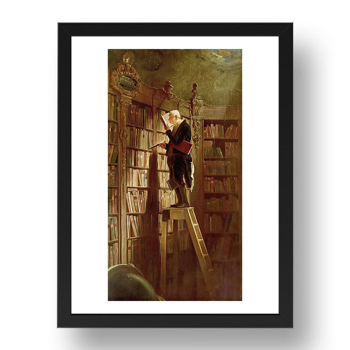 Carl Spitzweg - The Bookworm [1850], vintage art, A3 (16x12
