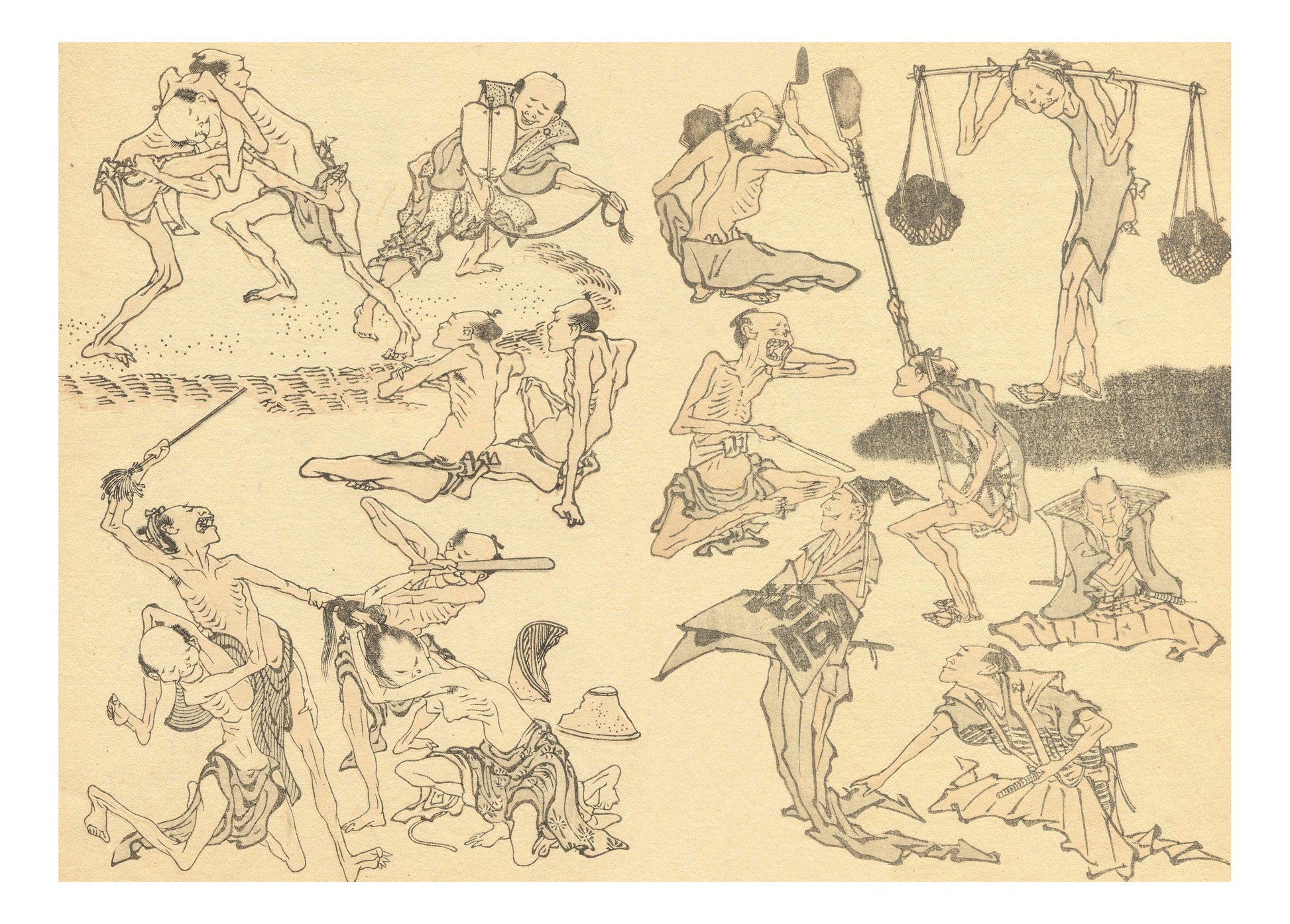 028182, historic, vintage ukiyo-e Japan artwork,12x8"(A4) Poster Print