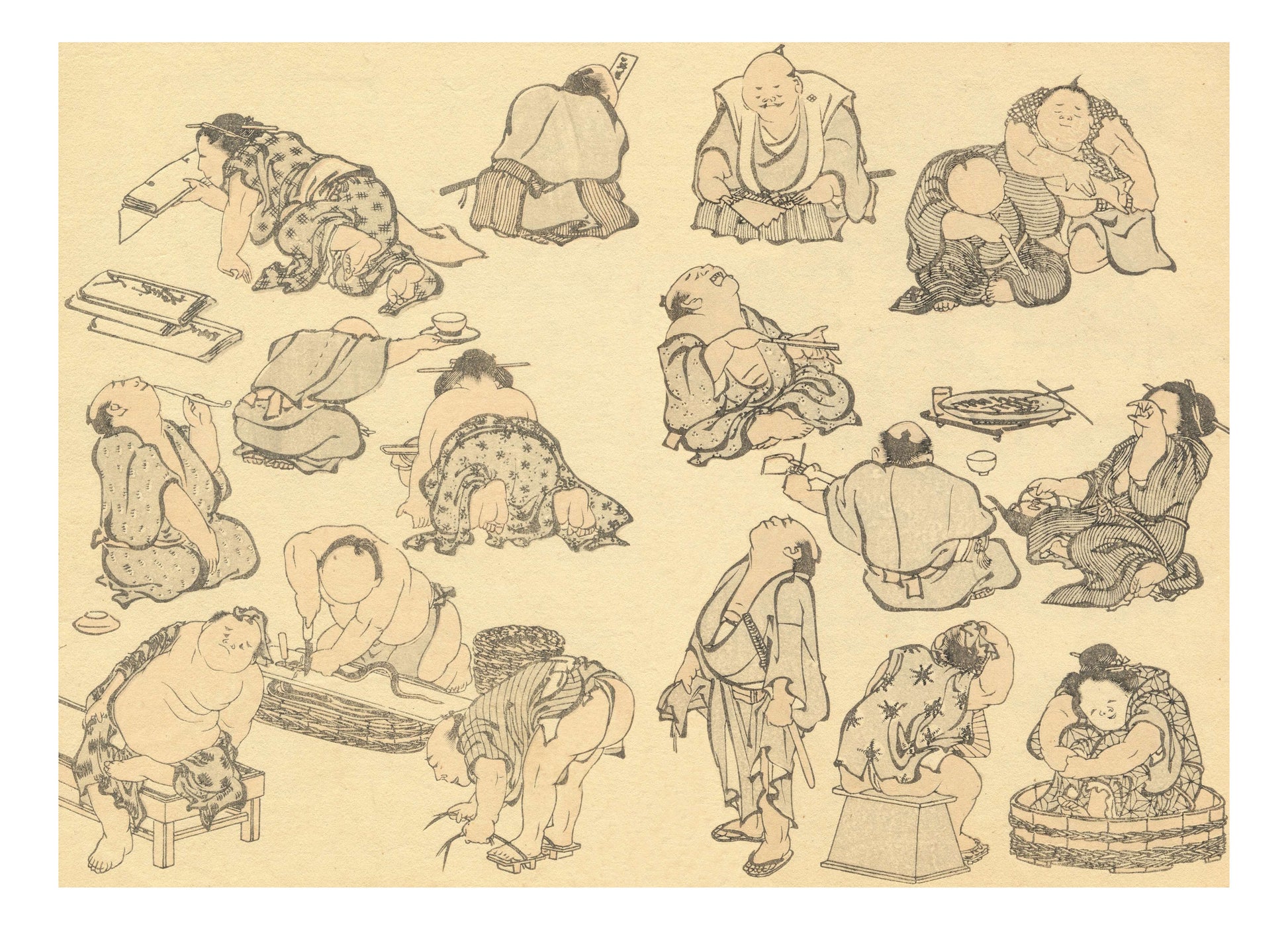 028185, historic, vintage ukiyo-e Japan artwork,12x8"(A4) Poster Print