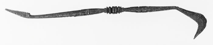 Unknown:Medical Instrument with Hook and Fork Finial,16x12