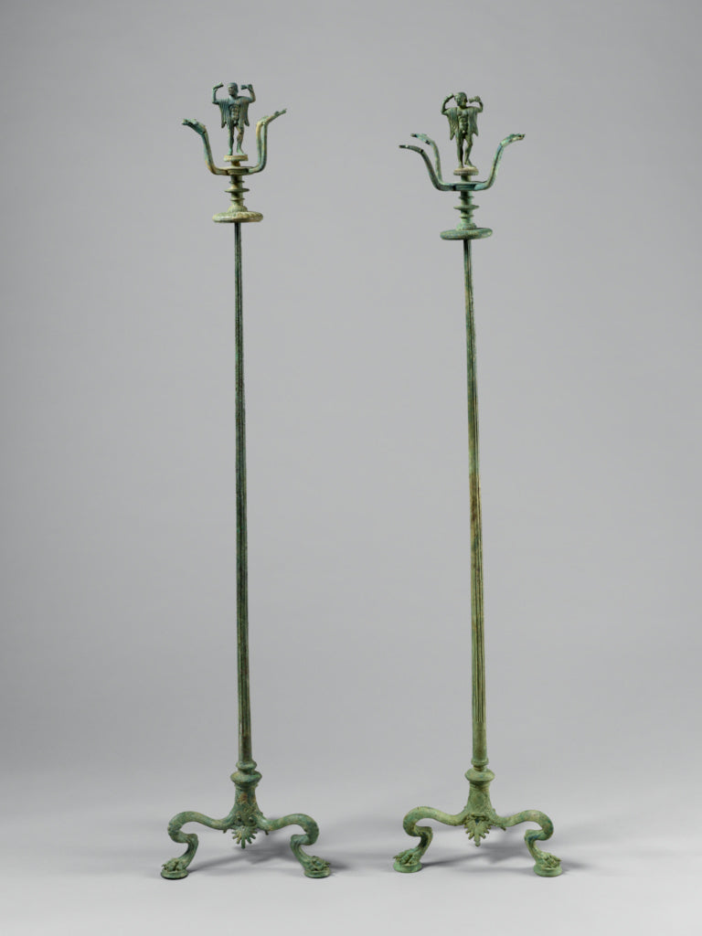 Unknown:Pair of Candelabra with a Dancer, Poster Print Wall Art