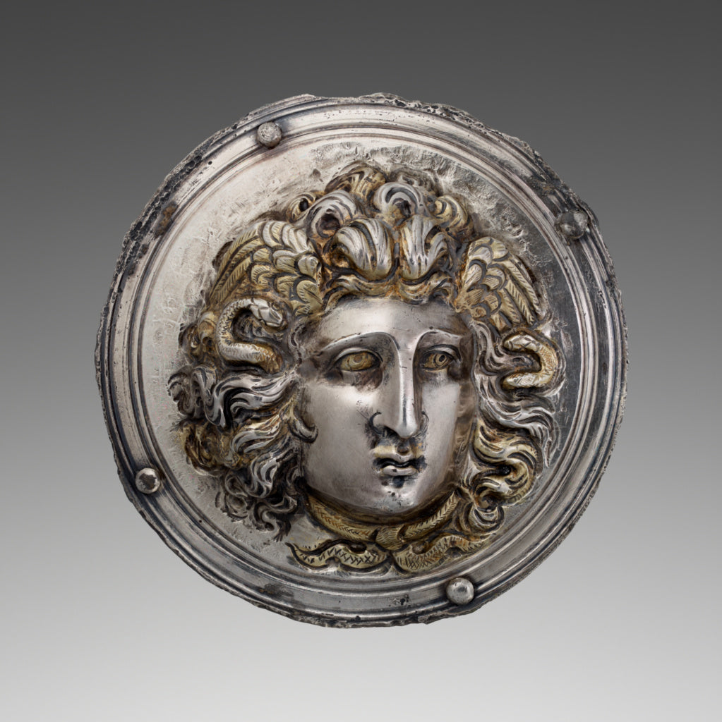 Unknown:Roundel with the Head of Medusa, Poster Print Wall Art