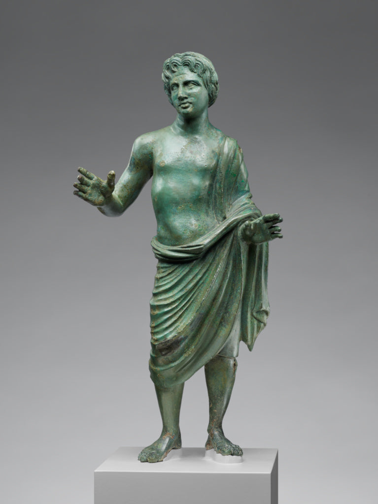 Unknown:Statuette of a Man inscribed with a Dedication to th, Poster Print Wall Art