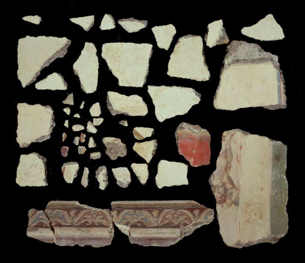 Unknown:Red Fresco Fragment, Poster Print Wall Art