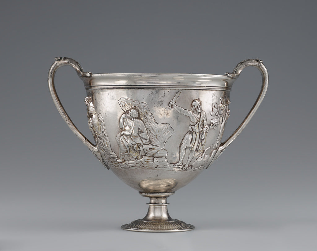 Unknown:Two-handled Cup with Relief Decoration, Poster Print Wall Art