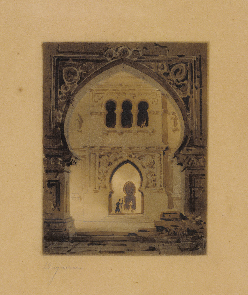 Louis-Jacques-Mandé Daguerre:[Dessin-Fumée - Fantaisie], Poster Print Wall Art