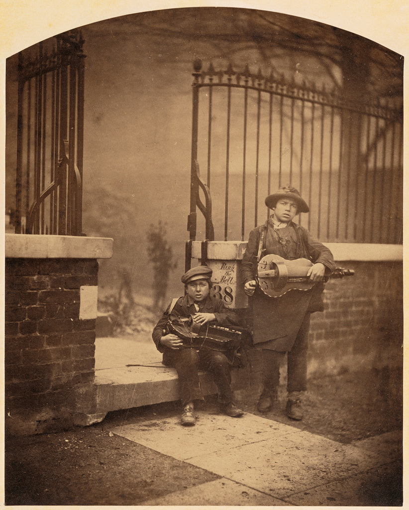 Camille Silvy:[Les Petits Savoyards (Street Musicians)], Poster Print Wall Art