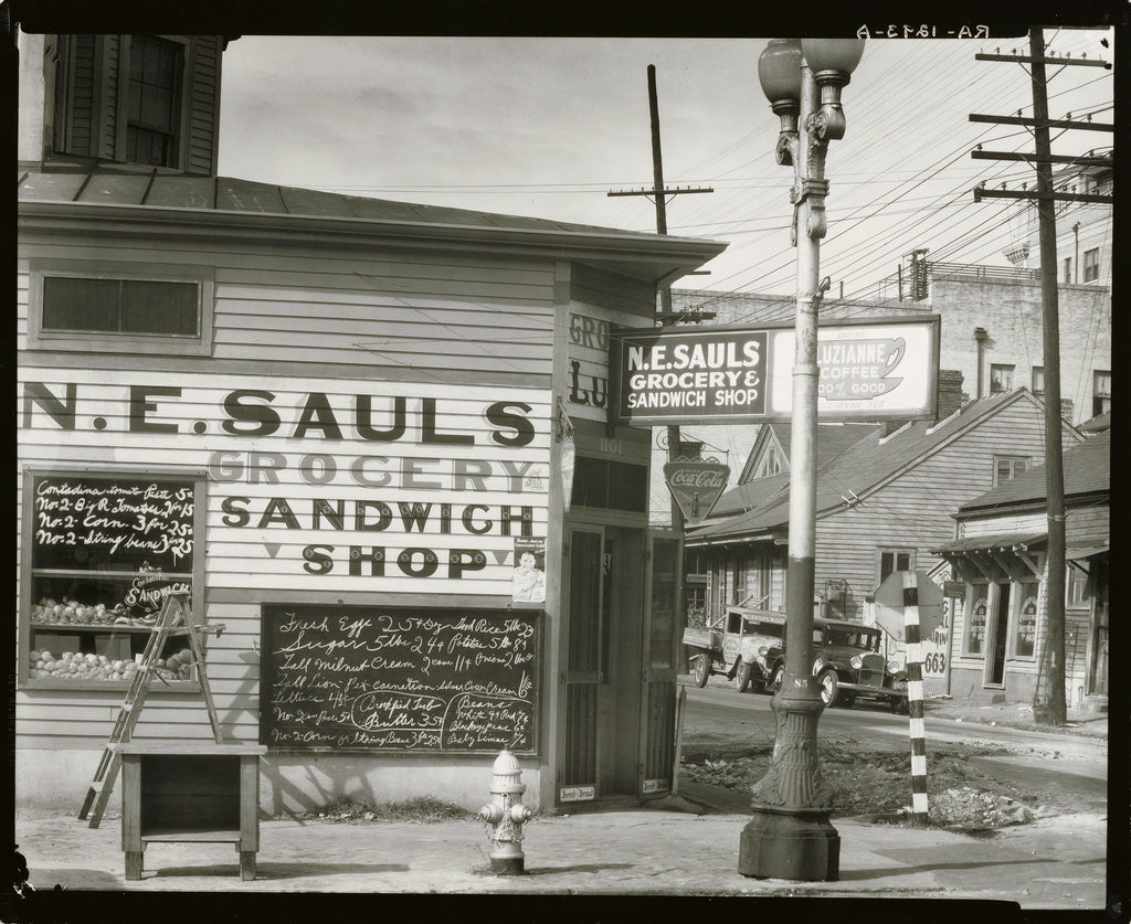 Walker Evans:Street Scene, New Orleans, Louisiana, Poster Print Wall Art