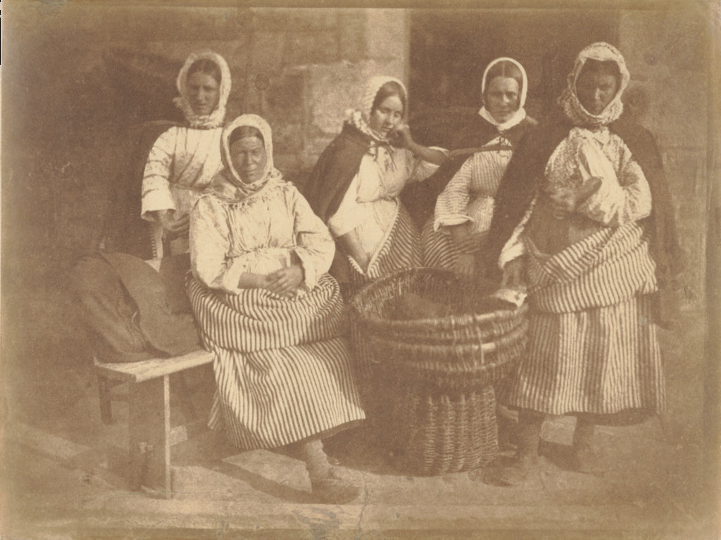 Hill & Adamson:[Mrs Grace Ramsay and four unknown women], Poster Print Wall Art