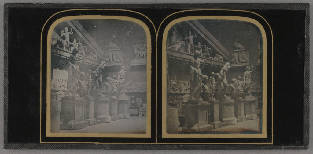 Unknown maker, British:[Room full of busts and sculptures wi, Poster Print Wall Art
