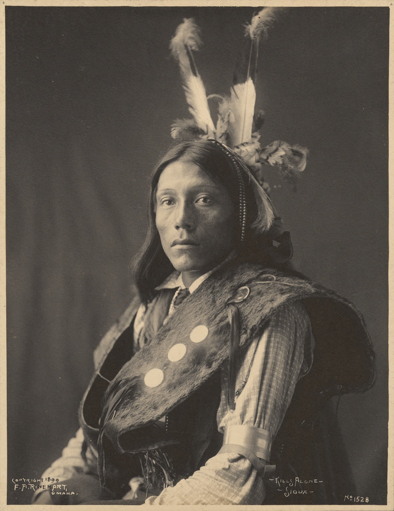 Adolph F. Muhr:Kills Alone, Sioux, Poster Print Wall Art