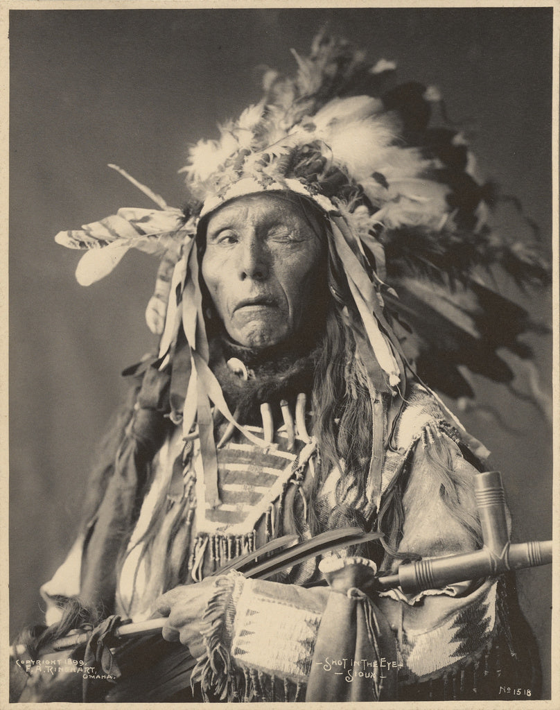 Adolph F. Muhr:Shot in the Eye, Sioux, Poster Print Wall Art