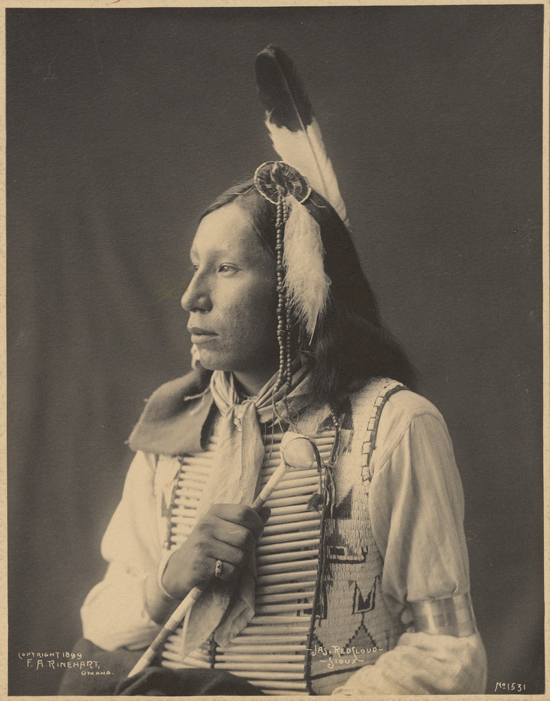 Adolph F. Muhr:Jas. Red Cloud, Sioux, Poster Print Wall Art