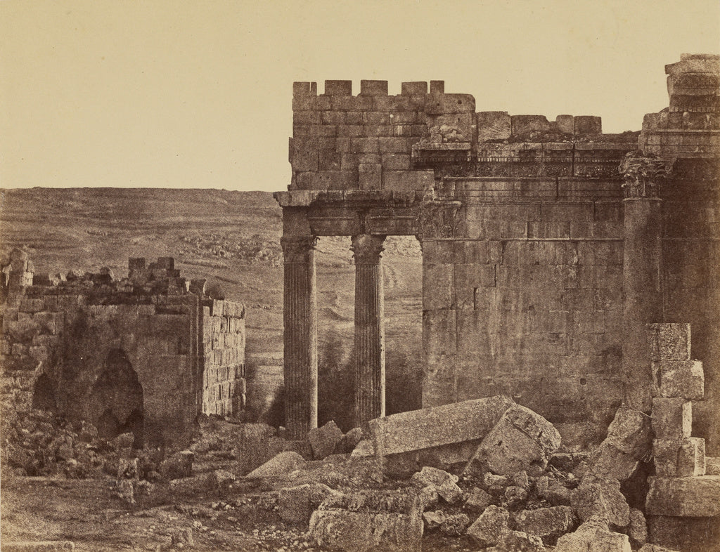 Baron Victor Nau de Champlouis:[Ruins at Baalbeck], Poster Print Wall Art