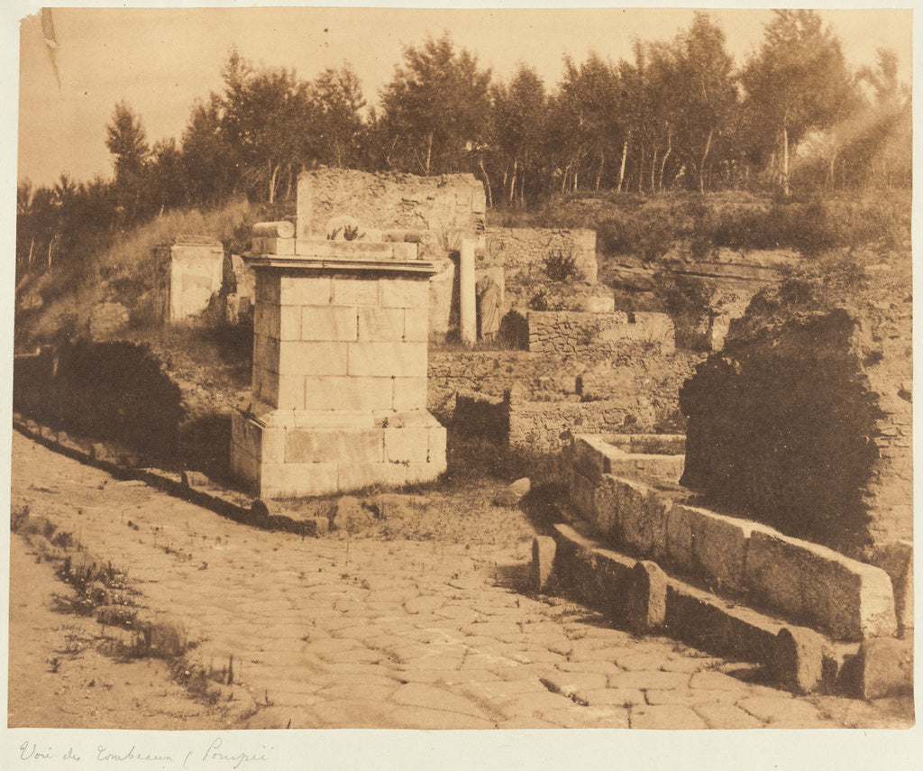 Firmin Eugène Le Dien:[Street of Tombs, Pompeii], Poster Print Wall Art