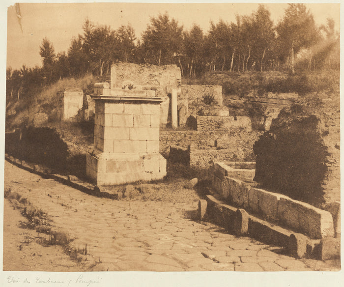 Firmin Eugène Le Dien:[Street of Tombs, Pompeii],16x12