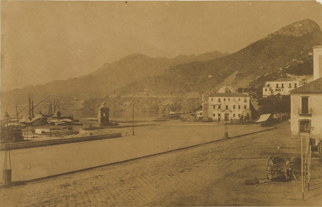 Firmin Eugène Le Dien:[Waterfront at Salerno],16x12"(A3)Poster