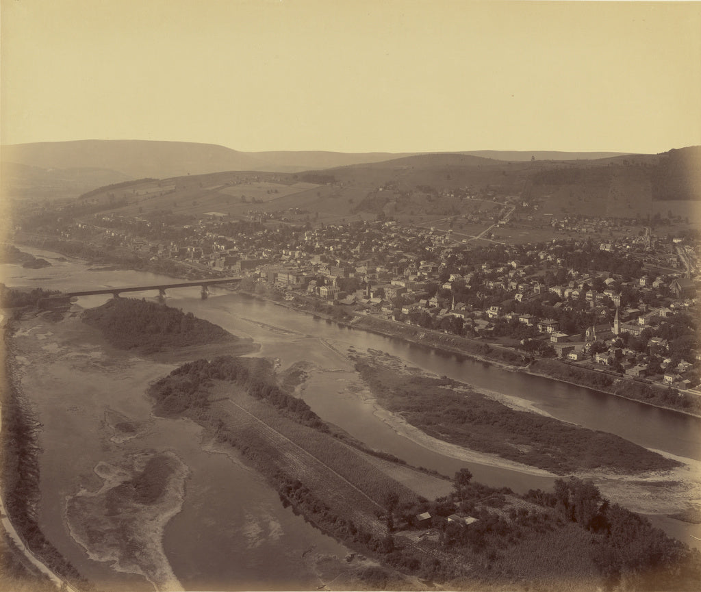 William H. Rau:[Aerial view of a town], Poster Print Wall Art
